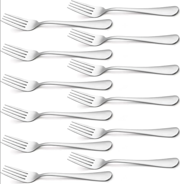 Cardfuze Forks Silverware, Dinner Forks 8 Inches, Briout Forks Set of 12 Premium Food Grade Stainless